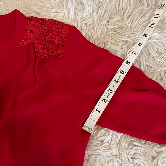 NWOT | Banana Republic | Red Blouse | Lace Detail - Picture 9 of 13